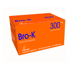 El Bro K  300 mg en comprimidos es un anticonvulsionante a base de Bromuro Potasio  del Laboratorio J´anvier,