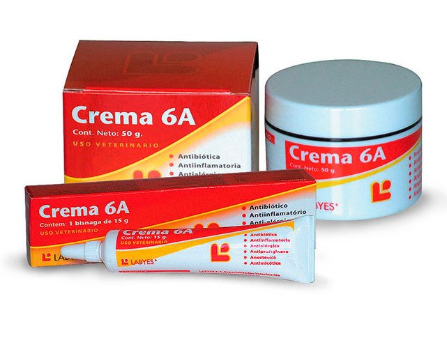 Crema 6 A - antibiotica - antiinflamatoria - antialergica - antimicotica