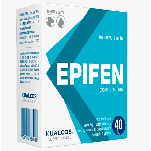 Epifen 640 mg anticonvulsivante en comprimidos para uso en caninos y felinos