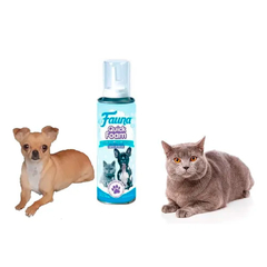 Fauna Quick Foam del Laboratorio Konig es una espuma de baño seco en aerosol con acción antiséptica para la higiene y desinfección de perros, gatos y otros animales con un delicado aroma a limón.