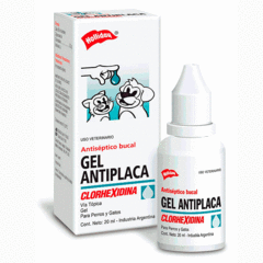 Gel antiplaca con Clorhexidina para limpieza dental de caninos y felinos