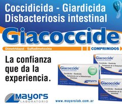 Imagen de Giacoccide - Coccidicida - Giardicida en comprimidos a base de Dimetridazol y Sulfadimetoxina
