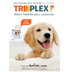 Triplex F en suspensión - antiparasitario interno para cachorros - Foyel farmacia veterinaria para perros y gatos en Bariloche 
