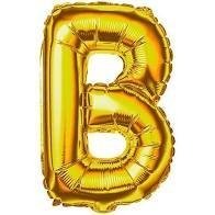 Balão metalizado letra B dourado
