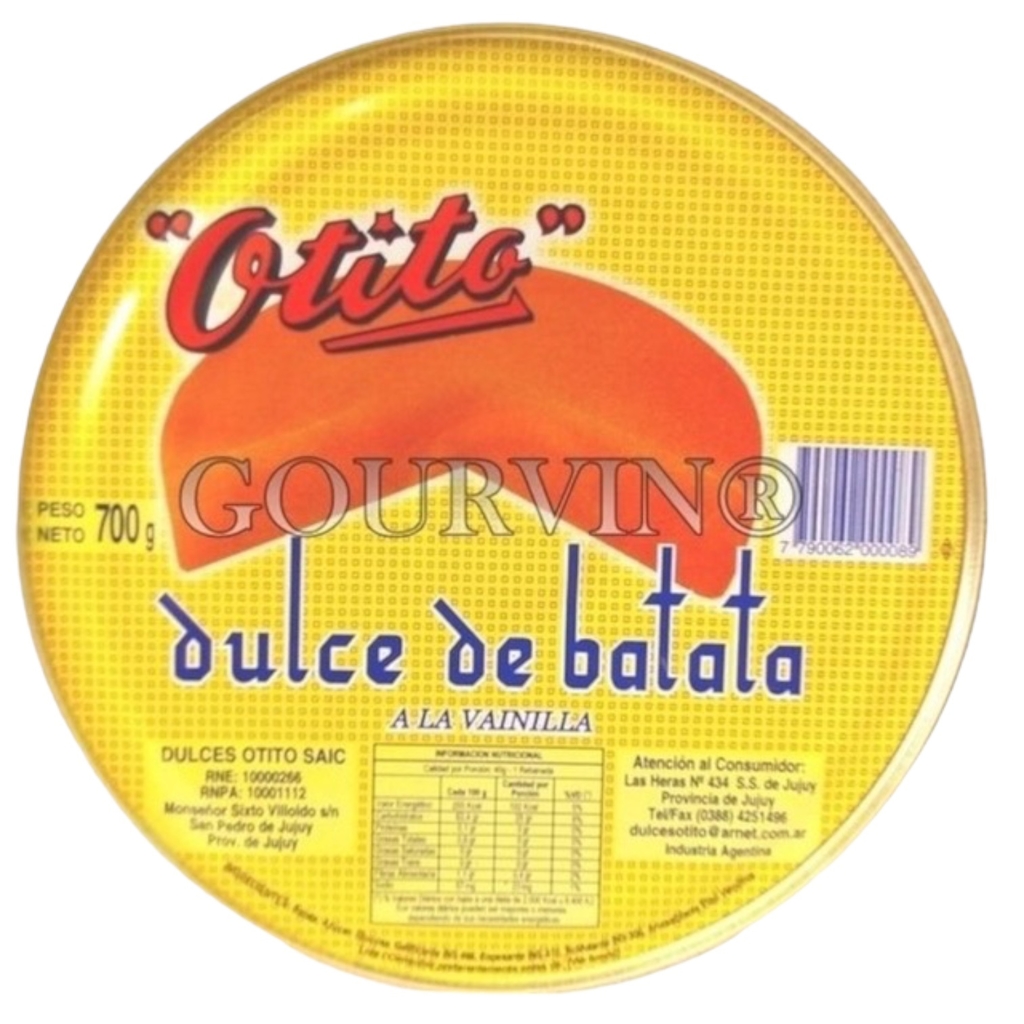 Dulce De Batata Otito X700grs - Comprar En Gourvin