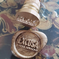 Sello de bronce con tu logo para lacre o para chocolate