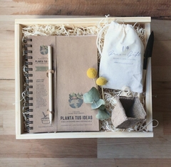 Cofre con cuaderno "Planta tus ideas"