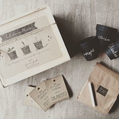 Cofre de Cultivo con Macetas Pizarra