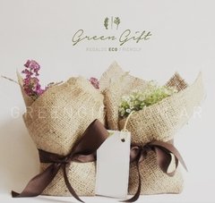Plantín Floral Decorado con Yute