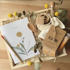 Desayuno Saludable con cuaderno y lápiz plantable