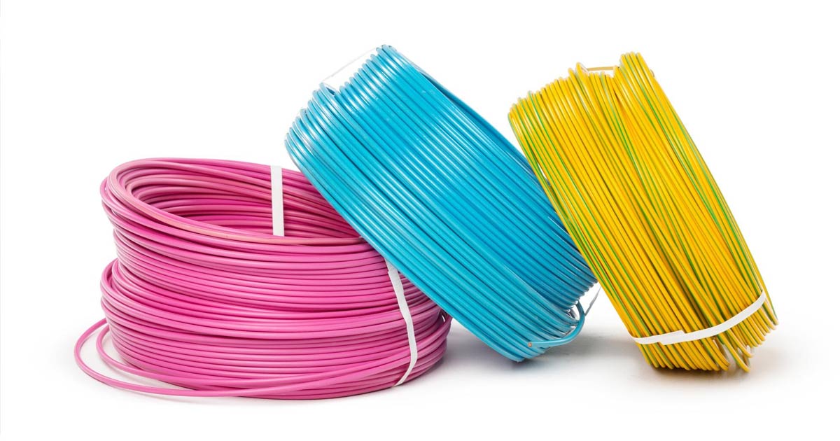 filamentos coloridos para impressora 3D