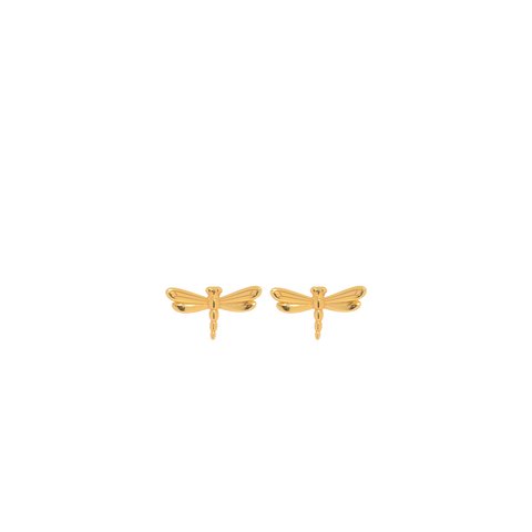 Golden Dragon Fly Earrings