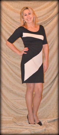 Vestido Cloe diseño rayas en negro