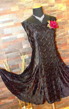 Vestido con godets en Seda Labrada en internet