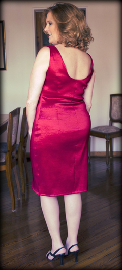 Vestido Jackie en Taftan Rojo - VA Viviana Abbatángelo