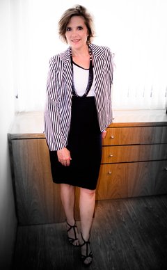 Blazer rayado negro y blanco en internet