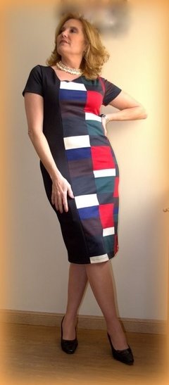 Vestido diseño Gloria Cuadros colores
