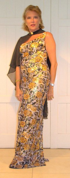 Vestido de Fiesta Modelo Ali Ocres y dorado - comprar online