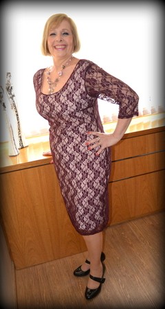 Vestido jackie en Encaje mangas 3/4