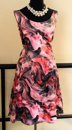 Vestido As estampado en rojos - comprar online