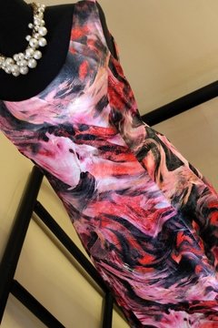 Vestido As estampado en rojos - VA Viviana Abbatángelo