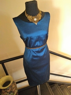 Vestido Jackie Taftán Azul - comprar online