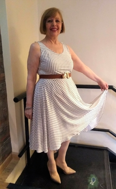 Vestido Trix Blanco pintas negras - comprar online