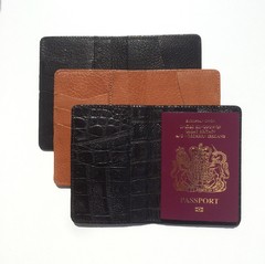Passport Cover Black Croc - MARS+ZORBA