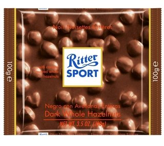 Ritter® chocolate negro con avellanas 100g