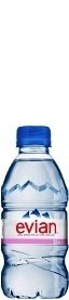 Evian® agua mineral s/ gas pet x 330 cc.