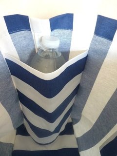 BOLSA CON DIVISIONES RAYADO AZUL FRANCIA en internet