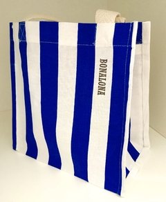 BOLSA MATERA RAYADA AZUL - comprar online