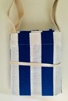 BOLSA CON DIVISIONES RAYADO AZUL FRANCIA
