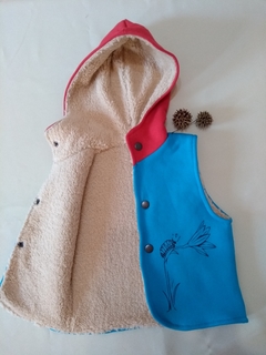 Chaleco Multicolor con corderito talle 2 SIN STOCK - comprar online