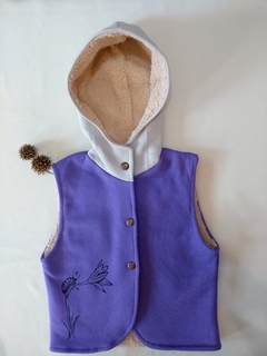 Chaleco Multicolor con corderito talle 4 SIN STOCK