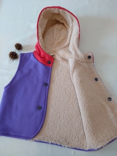 Imagen de Chaleco Multicolor con corderito talle 12 SIN STOCK