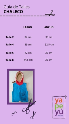 Chaleco Multicolor talle 6 SIN STOCK - yapeyuinfantil
