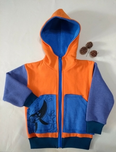 Campera Canguro Buceo Naranja Unisex