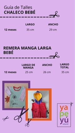 Chaleco Multicolor con corderito talle 12 SIN STOCK - comprar online