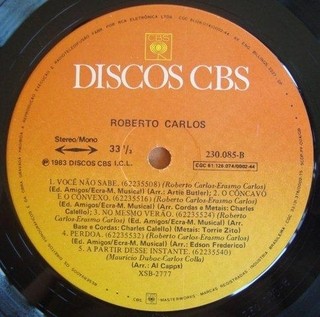 Roberto Carlos - Roberto Carlos (1983) [LP] - loja online