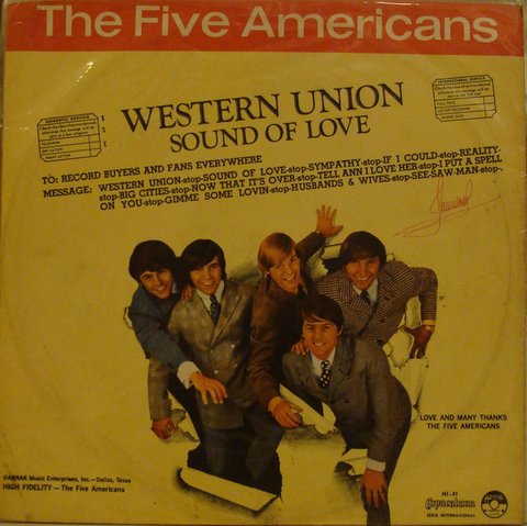 Five Americans ‎– Western Union Sound Of Love [LP]