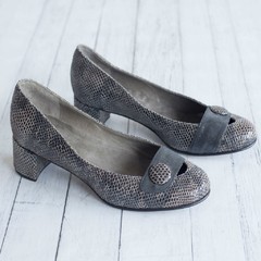 Zapatos Kelly Reptil Gris