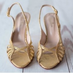 Sandalias Panal Oro - Frou Frou Shoes