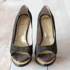 Zapatos Party Negro Oro 38 - comprar online