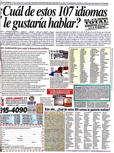 Cuál de estos 107 idiomas le gustaría hablar? - Revista La Nación - comprar online
