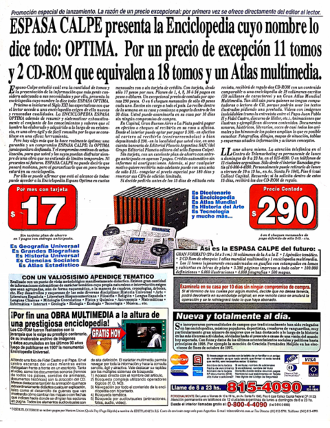Enciclopedia Espasa Calpe para Editorial Planeta Argentina 1999 - comprar online