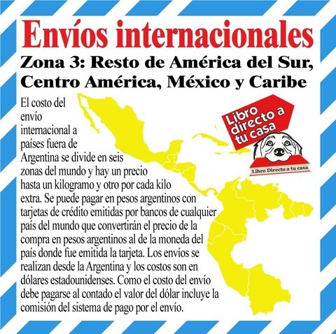 Zona 3 Resto de América del Sur, Centro América, México y Caribe hasta 1 kilo