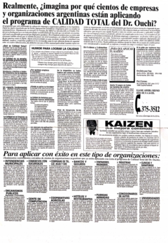 Curso de calidad total - Kaizen - 1994 - comprar online
