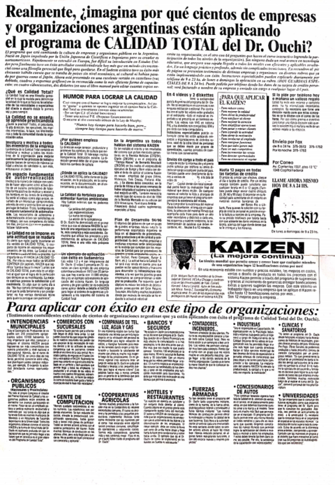 Curso de calidad total - Kaizen - 1994 - comprar online