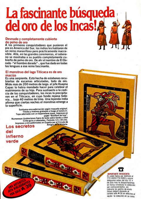 La fascinante búsqueda del oro de los Incas - Revista Selecciones - 1986 - comprar online